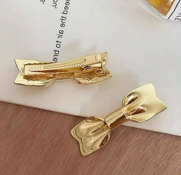 2'li Gold Fiyonk Klipsli Toka