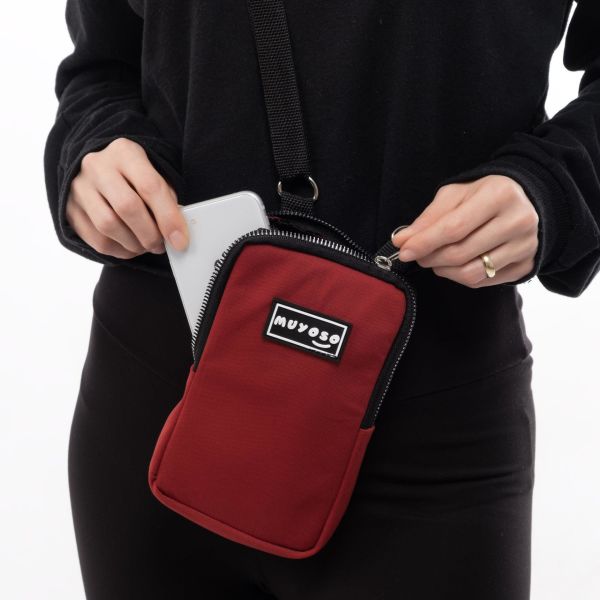 Bordo Telefon Çantası