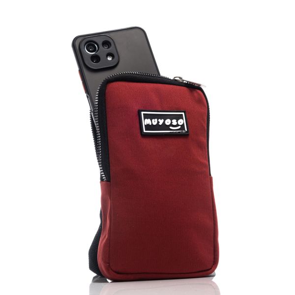 Bordo Telefon Çantası