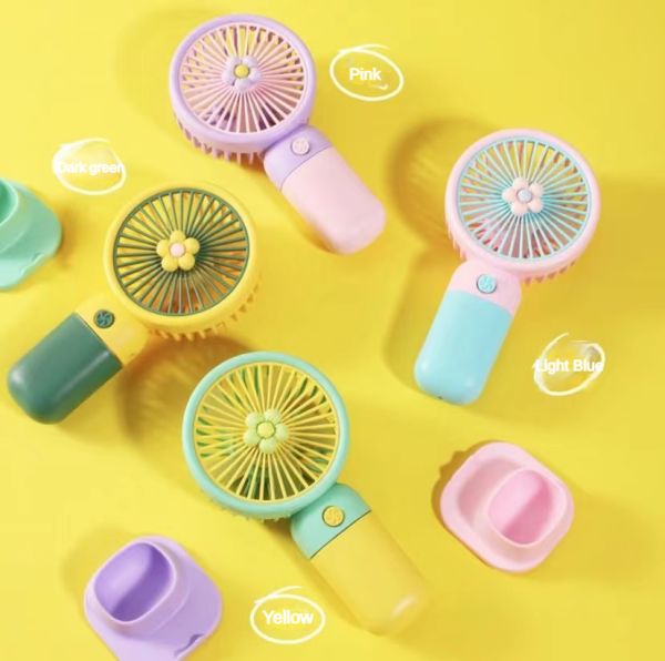 Çicek Desen Mini Fan