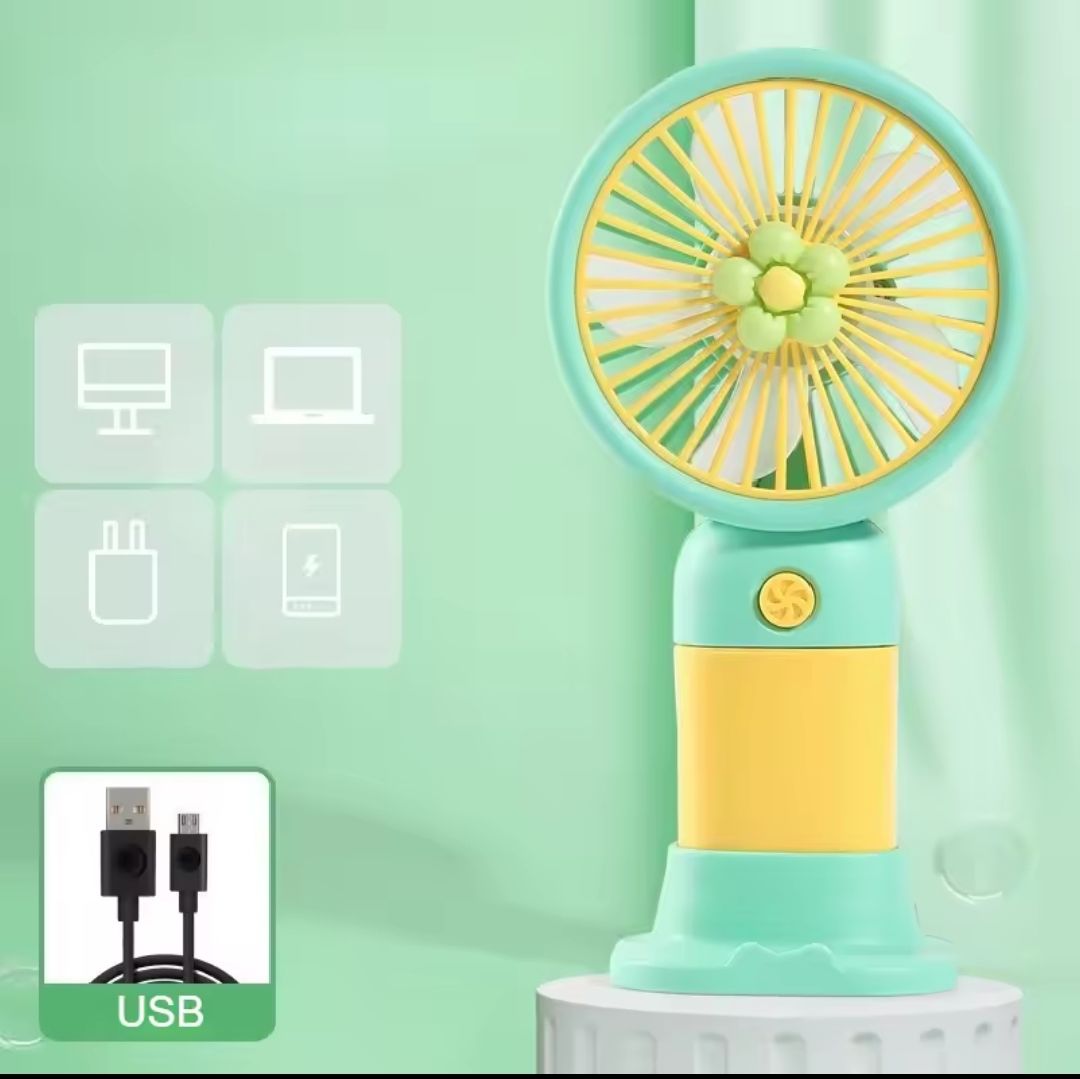 Çicek Desen Mini Fan