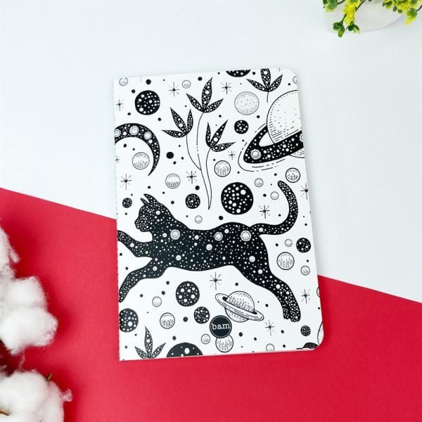 Tarot Kedi Tasarımlı Terzi Dikişli Defter