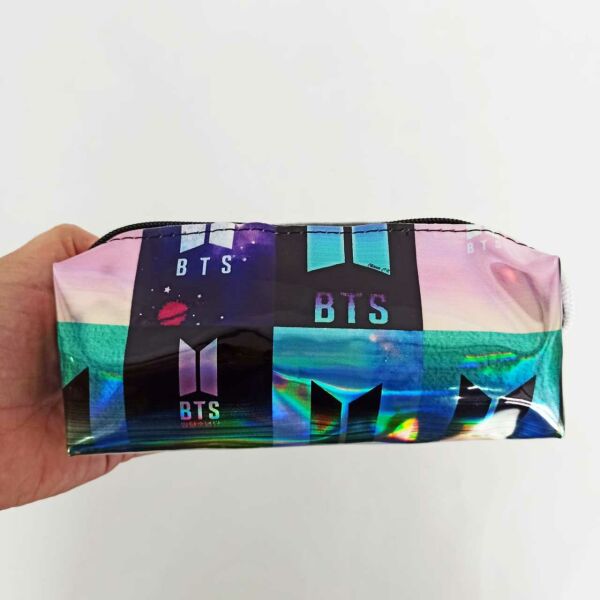 BTS Baskılı Hologram Kalemlik Makyaj Çantası