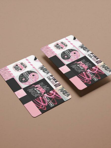 Black Pink Kredi Kartı Kaplama Stickeri Papara, Tosla, Kredi Kartı Için Uyumlu