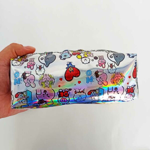 BT21 Baskılı Hologram Kalemlik Makyaj Çantası