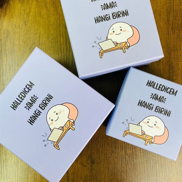 Hal Edecem Tasarımlı 3'lü Kutu