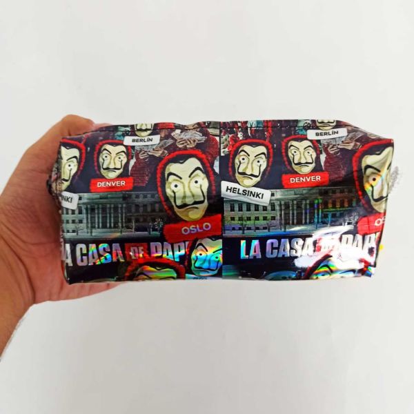 La Casa de Papel Baskılı Hologram Kalemlik Makyaj Çantası