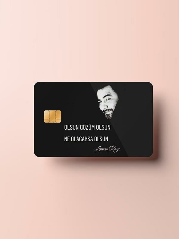 Ahmet Kaya Kredi Kartı Kaplama Stickeri Papara, Tosla, Kredi Kartı Için Uyumlu