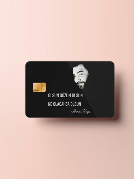 Ahmet Kaya Kredi Kartı Kaplama Stickeri Papara, Tosla, Kredi Kartı Için Uyumlu
