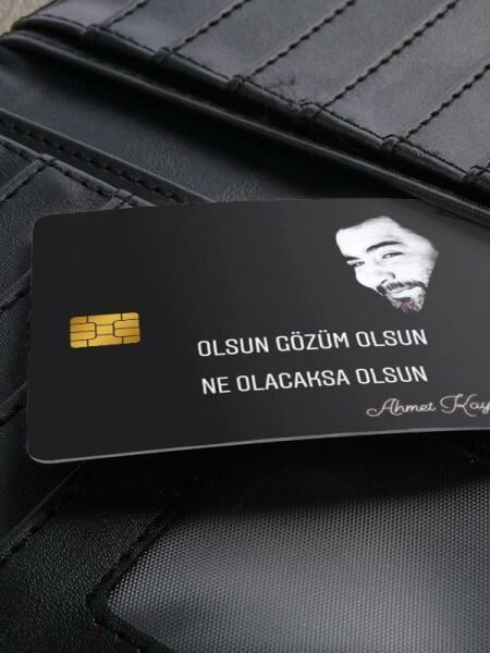 Ahmet Kaya Kredi Kartı Kaplama Stickeri Papara, Tosla, Kredi Kartı Için Uyumlu