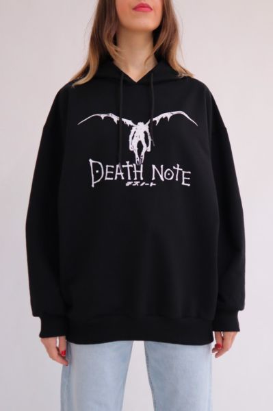 Death Note Siyah Kapşonlu Sweatshirt