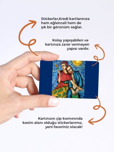 Yıldızlı gece Kredi Kartı Kaplama Stickeri Papara, Tosla, Kredi Kartı Için Uyumlu