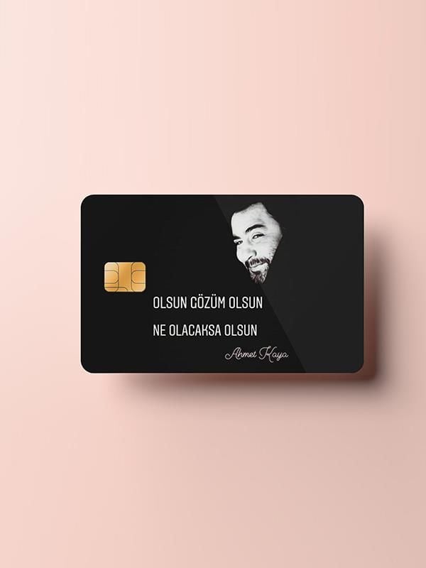 Ahmet Kaya Kredi Kartı Kaplama Stickeri Papara, Tosla, Kredi Kartı Için Uyumlu