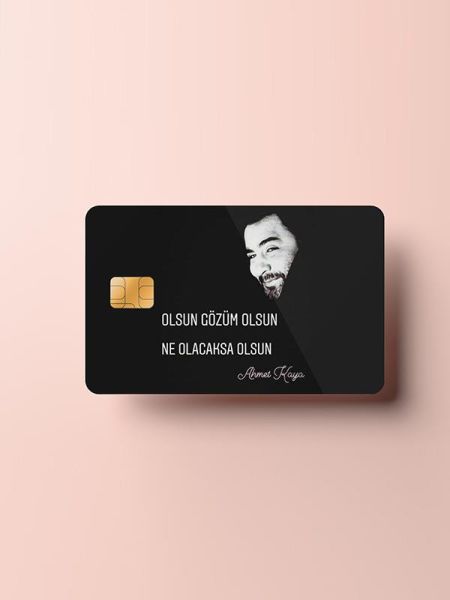 Ahmet Kaya Kredi Kartı Kaplama Stickeri Papara, Tosla, Kredi Kartı Için Uyumlu