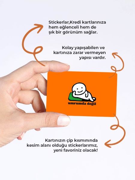 Umrumda Deil Kredi Kartı Kaplama Stickeri Papara, Tosla, Kredi Kartı Için Uyumlu