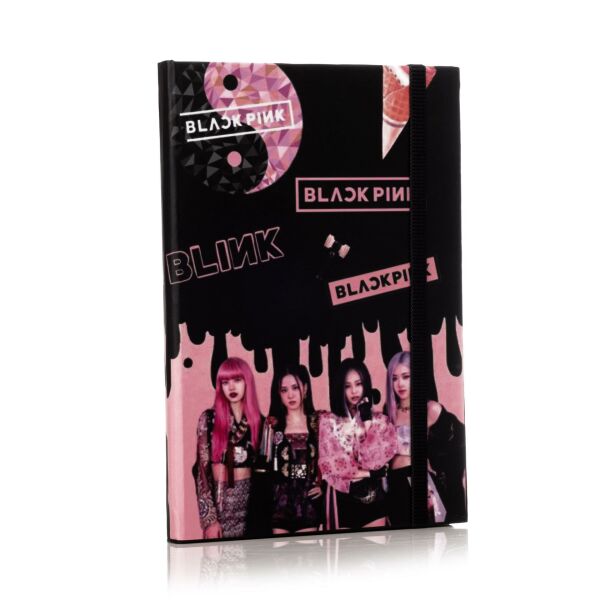 Black Pink Tasarımlı Lastikli Defter