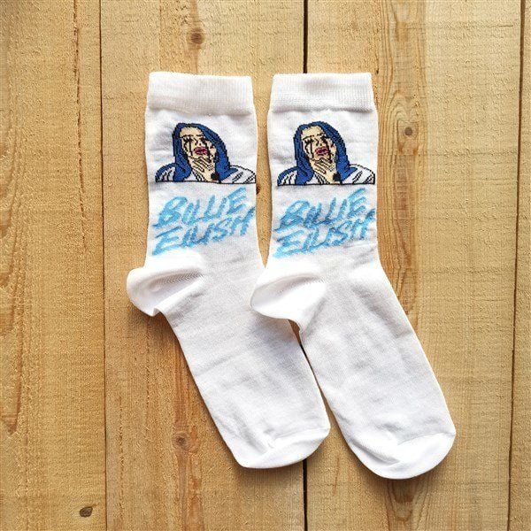 Billie Eilish Beyaz Çorap