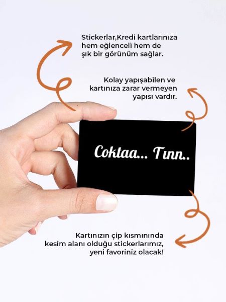 Çokta Tın Kredi Kartı Kaplama Stickeri Papara, Tosla, Kredi Kartı Için Uyumlu