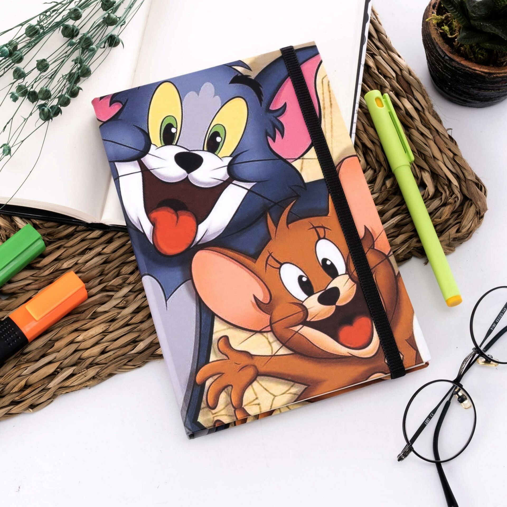 Tomy ve Jerry Tasarımlı Lastikli Defter