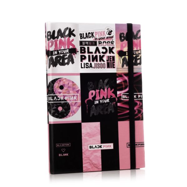 Black Pink Tasarımlı Lastikli Defter