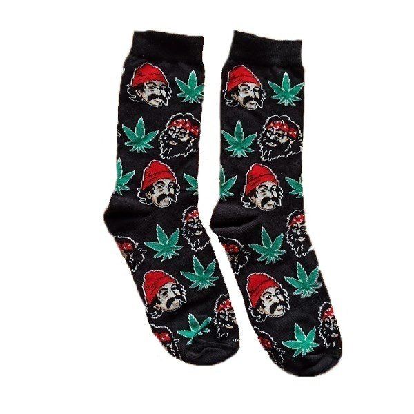 Marijuana Adam Siyah Çorap