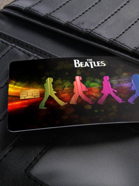 Beatles Kredi Kartı Kaplama Stickeri Papara, Tosla, Kredi Kartı Için Uyumlu