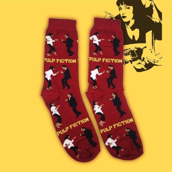 Pulp Fiction Bordo Çorap