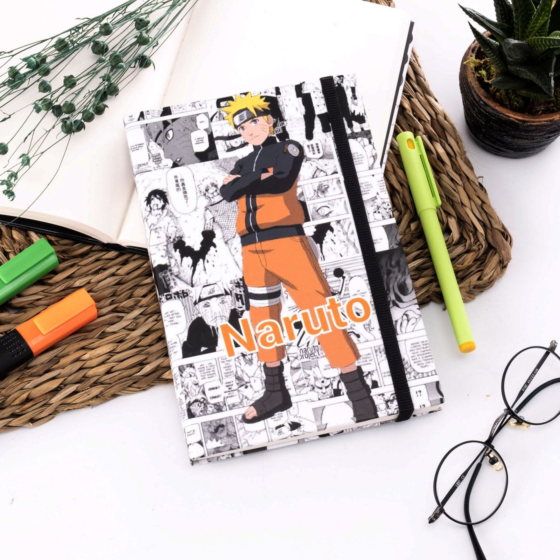 Naruto Tasarımlı Lastikli Defter