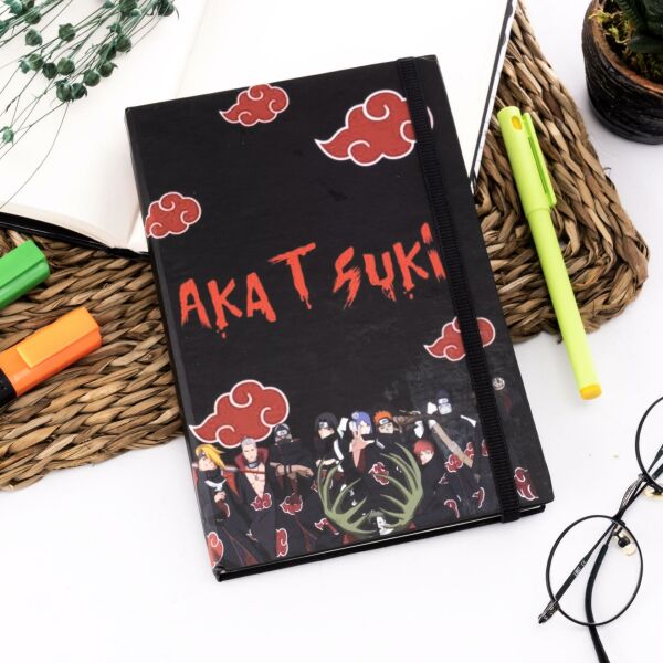 Akatsuki Tasarımlı Lastikli Defter