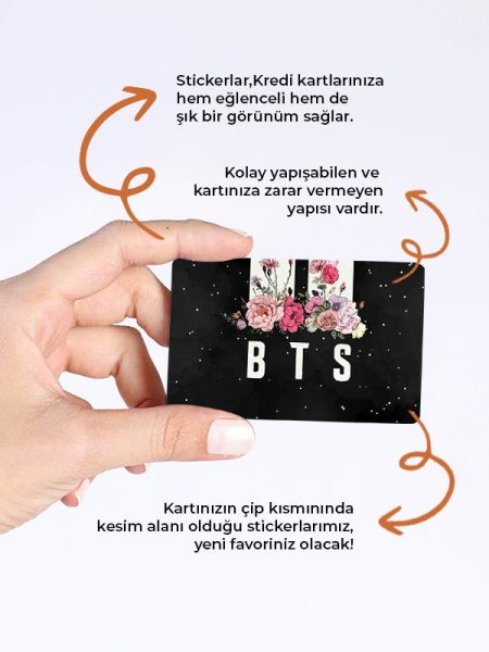 Bts Kredi Kartı Kaplama Stickeri Papara, Tosla, Kredi Kartı Için Uyumlu