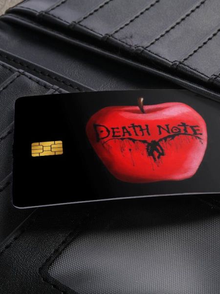 Deat Note Kırmızı Elma Kredi Kartı Kaplama Stickeri Papara, Tosla, Kredi Kartı Için Uyumlu
