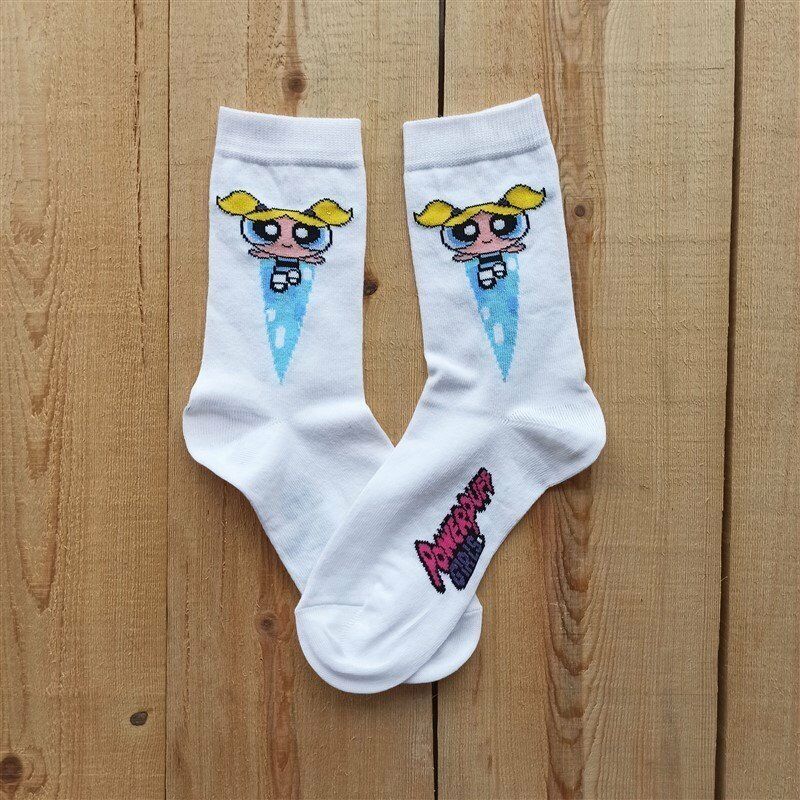 Girl Power Bubbles Beyaz Çorap