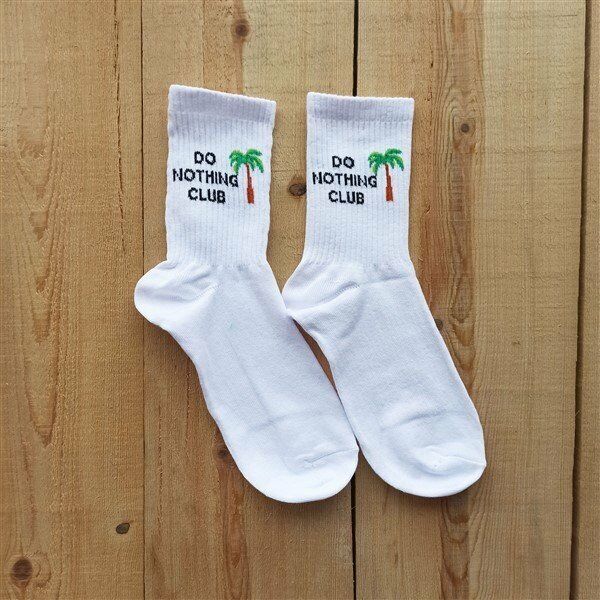 Do Nothing Club Beyaz Tenis Çorap