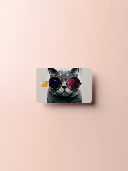 Kedi Kredi Kartı Kaplama Stickeri Papara, Tosla, Kredi Kartı Için Uyumlu