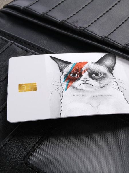 Kedi 2 Kredi Kartı Kaplama Stickeri Papara, Tosla, Kredi Kartı Için Uyumlu