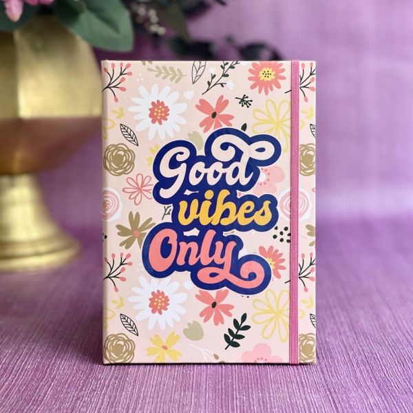 Good Vibes Only Tasarımlı Lastikli Defter