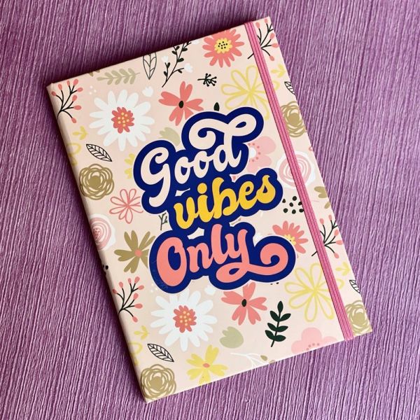 Good Vibes Only Tasarımlı Lastikli Defter