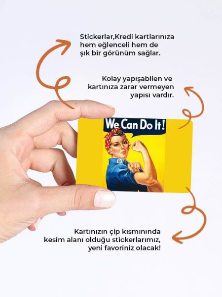 Wecan Kredi Kartı Kaplama Stickeri Papara, Tosla, Kredi Kartı Için Uyumlu