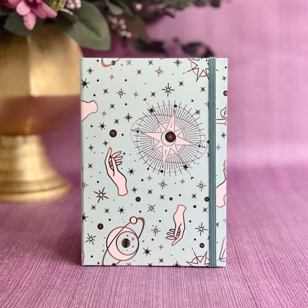 Yeşil Tarot Tasarımlı Lastikli Defter