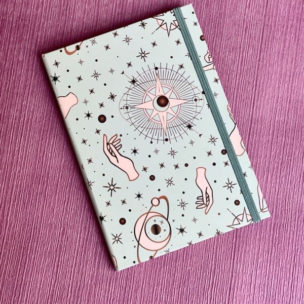 Yeşil Tarot Tasarımlı Lastikli Defter