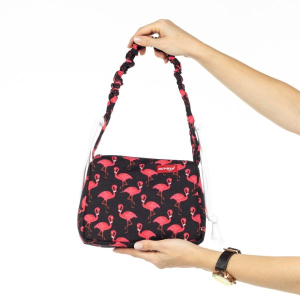 Flamingo Desen Muyoso Baget Çanta