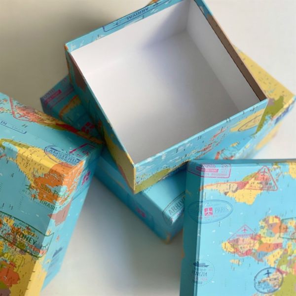 Travel Tasarımlı 3'lü Kutu