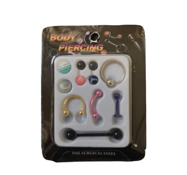 Body Piercing Seti Cerrahi Çelik