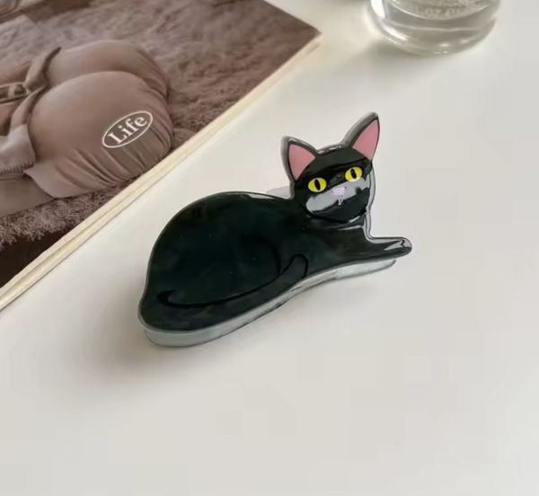 Sevimli Kedi  Desenli Kemik Mandal Toka