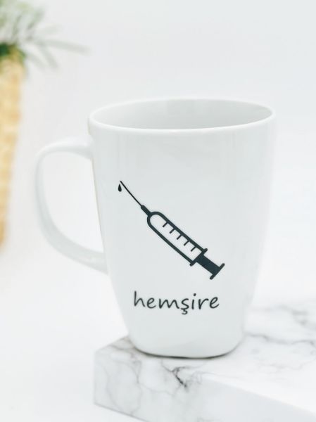 Hemşire Tasarımlı Beyaz Kupa