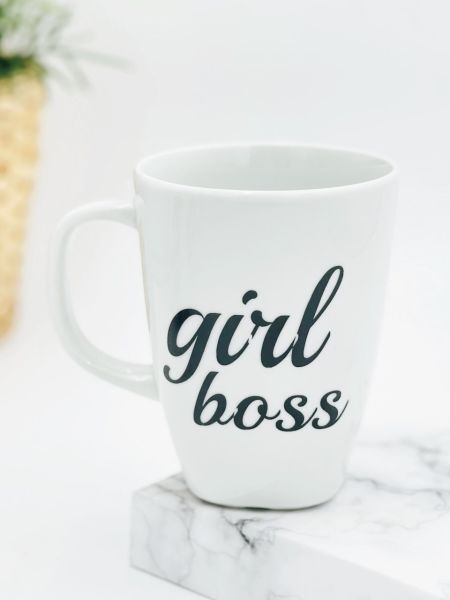 Girl Boss Tasarımlı Beyaz Kupa