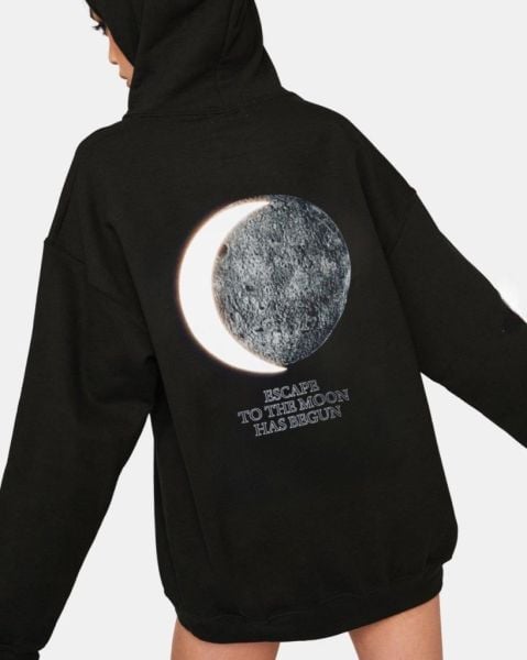 Dolunay Reflektörlü Kapüşonlu Sweatshirt