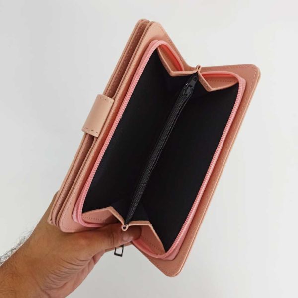 Pembe Patlı Yumuşak Deri Cüzdan