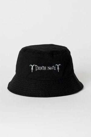 Siyah Death Note Balıkçı Şapka Bucket