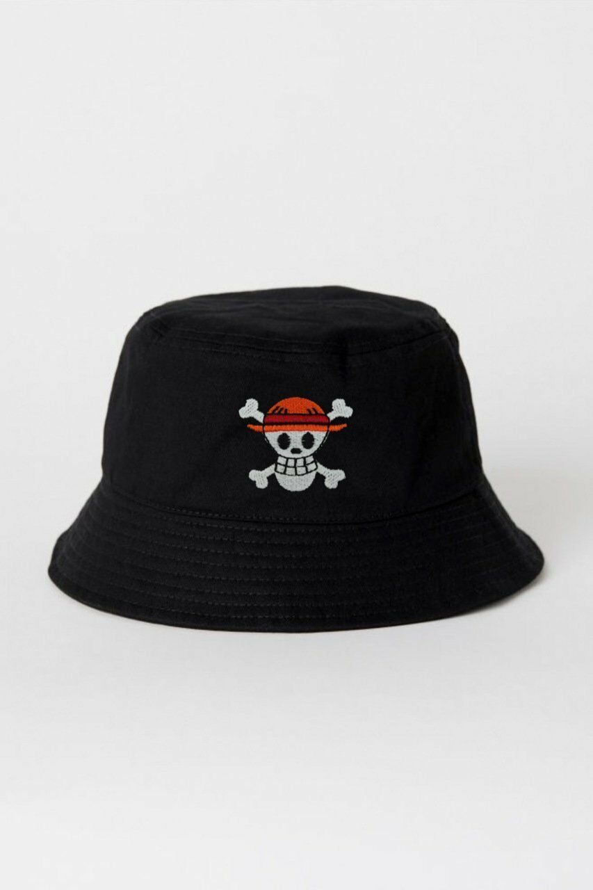 Siyah Oni Piece Balıkçı Şapka Bucket